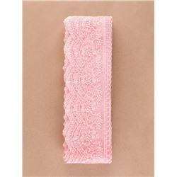 Кружево на сетке, 85 мм, 11±1 м, нежно-розовое