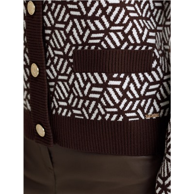 Жакет жаккардовой вязки с кашемиром