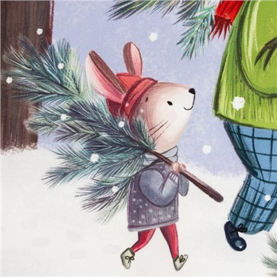 Полотенце Этель Happy holidays 40×73 см, 100% хл, саржа 190 г/м²