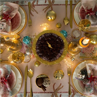 УЦЕНКА Скатерть Этель "Pink magic" 150х110см +/-3см с ГМВО, хл100%