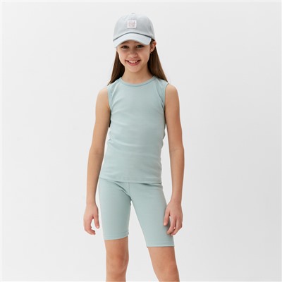 Комплект для девочки (майка и велосипедки) MINAKU, голубой, рост 98 см