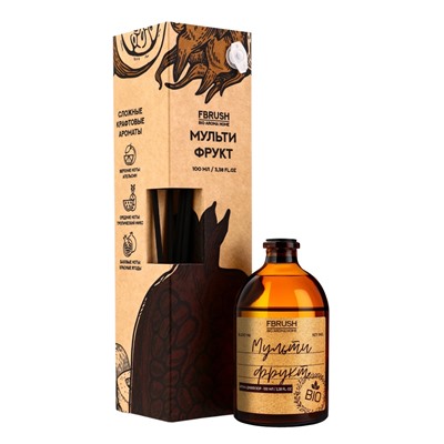 Диффузор ароматический BIO Мультифрукт с палочками, аромат фруктов для дома, 100 мл