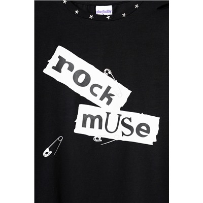 Фуфайка трикотажная для девочек (футболка) PLAYTODAY, 1240051