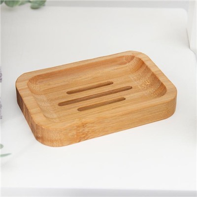 Мыльница, 11.5×8×1.7 см, бамбук