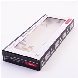 60267 Блюдо сервировочное прямоугольное Розовый сад доломит LR (х24)