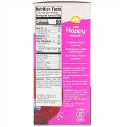 Happy Family Organics, Organic Happy Tot, Super Foods, Organic Pears, Beets & Blueberries + Super Chia, Stage 4, 4 Pack, 4.22 oz (120 g) Each