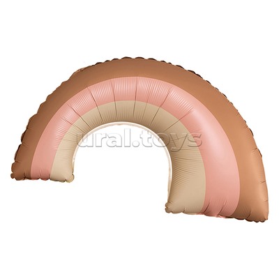 Шар (32''/81 см) Фигура, Радуга, Розовый, Сатин, 1 шт. в уп.