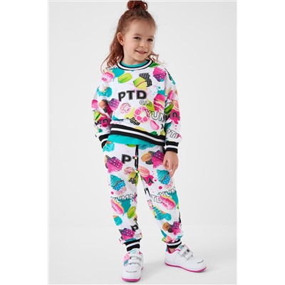 Комплект трикотажный для девочек: толстовка, брюки PLAYTODAY, 1240207