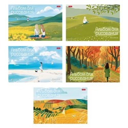 Альбом для рисования 40л лам.Soft-touch "Наедине с собой" 40А4лВ (091480) Хатбер