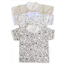Кофточка НБ-КФКР/ассортимент кофточки ясельные короткий рукав 2+1 в ассортименте 3 шт НАТАЛИ, 1129690