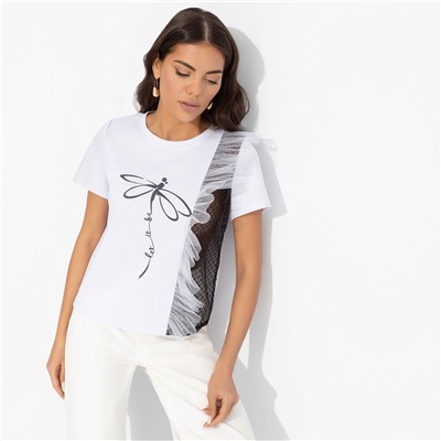 Футболка комбинированная с декором, Завоюй меня (дуэт)