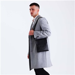 Сумка планшет мужская, 3 отдела на молнии, 2 наружных кармана, 20×4×23 см, чёрная
