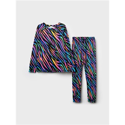 Термокомплект трикот. для девочек: фуфайка (футболка) с длин. рук, брюки