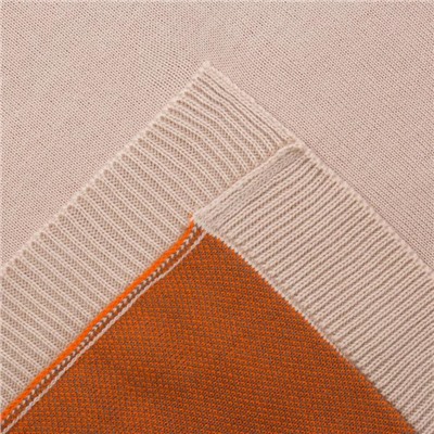 Вязаный плед "Крошка Я" Лисица, размер 90х90 см, цвет оранжевый