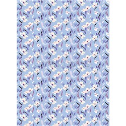 Упаковочная бумага глянц. 70*100см,  "Floral mood", 80 г/м2, ассорти, 5 дизайнов