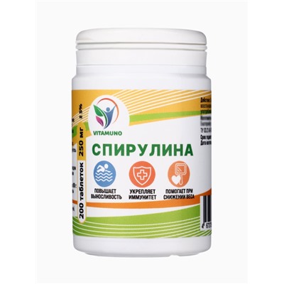 Спирулина Vitamuno, 200 таблеток по 250 мг