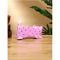 Календарь настольный «Кошка», 14×4×10 см, дерево, сиреневый