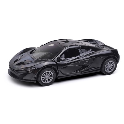 Чёрная инерционная машинка Спорт die-cast,1:32, открывающиеся двери