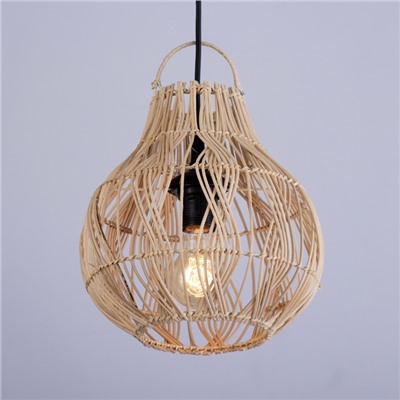 Светильник потолочный из ротанга «Диас», 1×120 Вт, Е27, 25×25×25 см