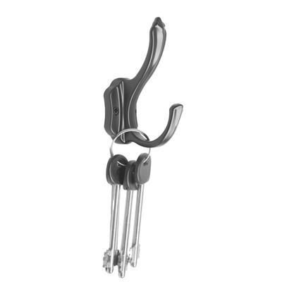 Крючок мебельный CAPPIO PASSION, двухрожковый, цвет черный