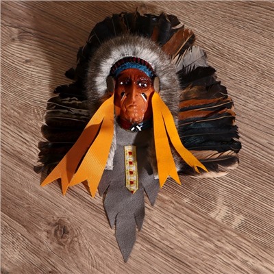 Маска «Индеец Ахига», 15×6×20 см, МИКС