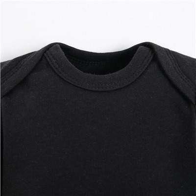 Боди детское «Крошка Я» BASIC LINE, рост 62-68 см, чёрный