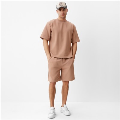 Футболка мужская из органического хлопка MINAKU REGULAR FIT: бежевая, р-р 52