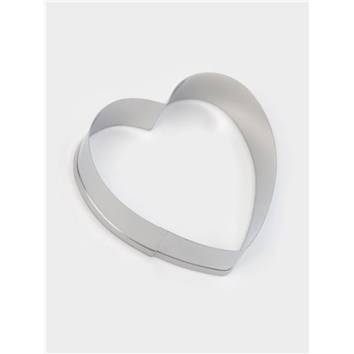 Формы для печенья Доляна «Сердечко», набор 3 шт, нержавеющая сталь, серебристые