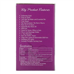 Now Foods, Переносной ультразвуковой USB-диффузор для эфирных масел, 1 диффузор