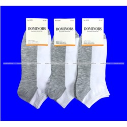 DOMINOBS носки мужские укороченные белые (серая подошва) арт. 5206