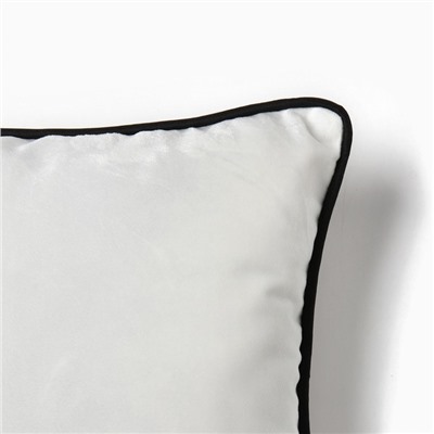 Наволочка декоративная «Этель. Кант», 45×45, велюр, белая