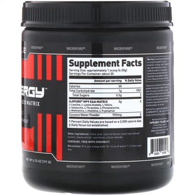 Kaged Muscle, Amino Synergy, вкус «Малиновый лимонад», 191 г (6,74 унции)