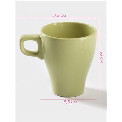 Кружка Доляна Coffee break, 280 мл, керамика, зелёная