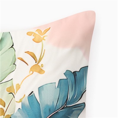 Наволочки декоративные Этель «Тропики» набор 4 шт., 40×40 см, велюр