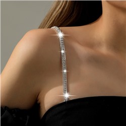 Бретели блестящие со стразами для бюстгальтера, Комплект 2 штуки.