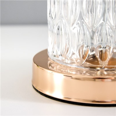 Лампа настольная с подсветкой «Муза» 1×60 Вт E27 золото 28×28×45 см RISALUX