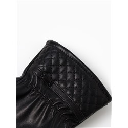 Перчатки женские, безразмерные, с меховым утеплителем, чёрные