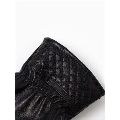 Перчатки женские, безразмерные, с меховым утеплителем, чёрные