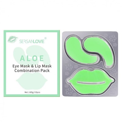 Набор SersanLove Aloe (патчи для глаз+ патчи для губ) 1 шт