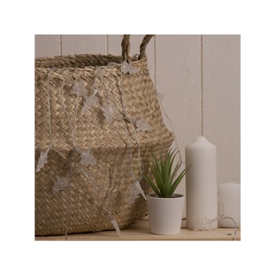 Гирлянда «Нить» 3 м с насадками «Ёлки», IP20, прозрачная нить, 20 LED, свечение мульти (RG/RB), мигание, USB