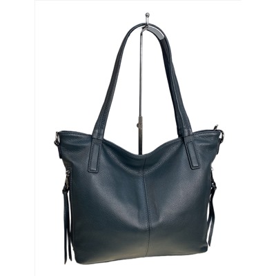 Женская сумка из натуральной кожи, цвет  синий