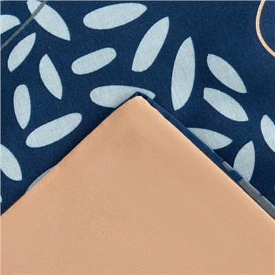 Постельное бельё евро «Этель» Leaves (вид 2), поплин