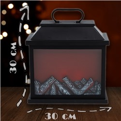 Декоративный камин с подсветкой Черный