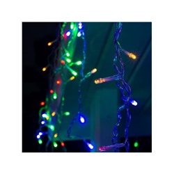 Гирлянда «Бахрома» 4×0.6 м, IP44, прозрачная нить, 180 LED, свечение мульти, 8 режимов, 220 В