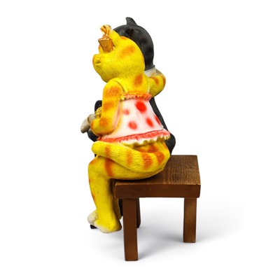 Садовая фигура из полистоуна «Коты на лавке», 40×18×40 см