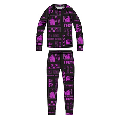 Термокомплект трикотажный для девочек: брюки, толстовка