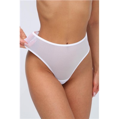 Стринги прозрачные с высокой посадкой (Белый)