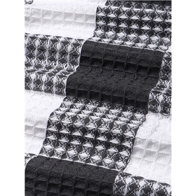 Плед вафельный Этель «Клетка» 150×240 см, серый, хлопок 100%, 350 г