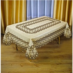 Скатерть арт.  224404/150/5, РОМАШКИ, прямоугольная, размеры 150 х 220 см, цвет песочно-кофейный