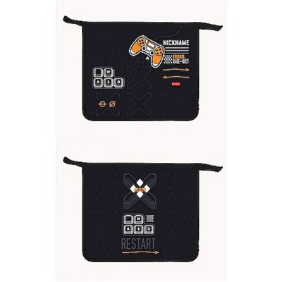 Папка для тетрадей А5 на молнии сверху пластиковая "404: Домашка не найдена" 1 отделение (094820) 01030 Хатбер